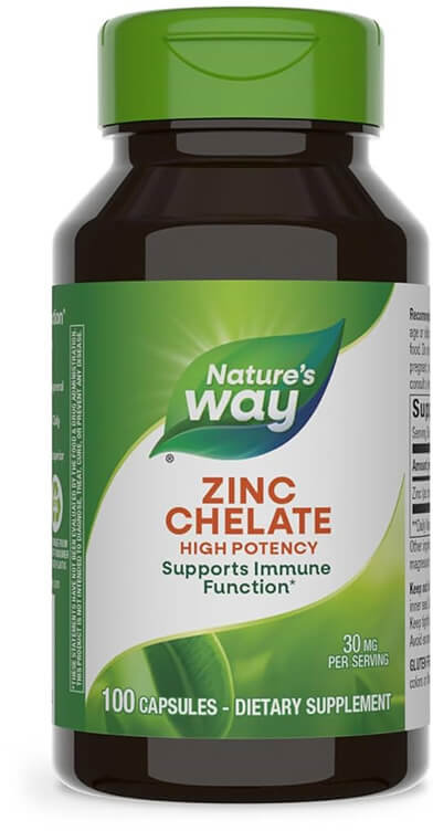 Zinc Chelate, 100 κάψουλες, Nature's Way